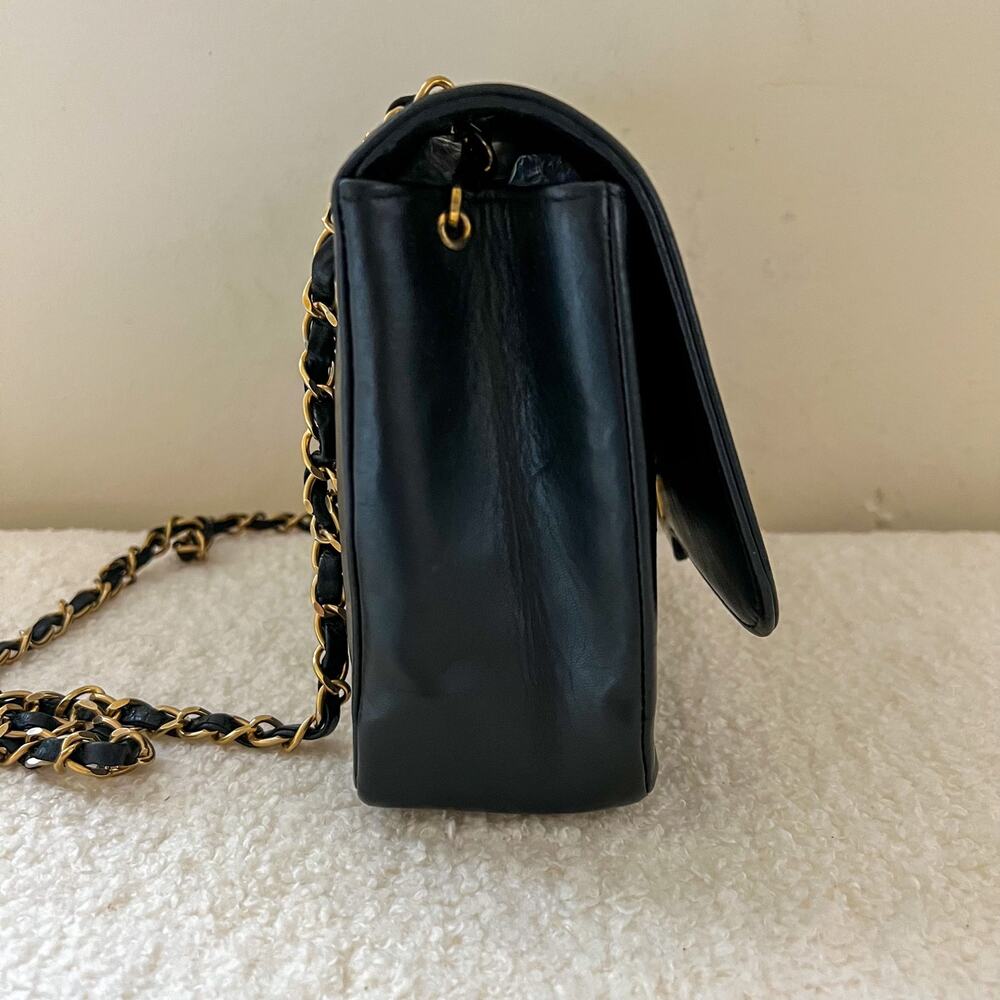 CHANEL Black Quilted Lambskin Crossbody with Gold Chain - Picture 15 of 16